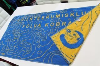 Kootud logoga rätik OK Põlva Kobras