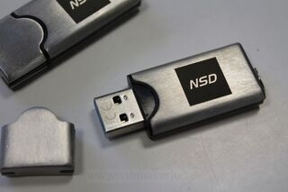 Flash drive with NSD logo 