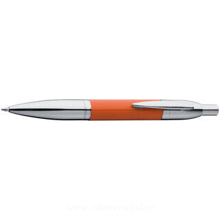 Metal ball pen with chromed tip