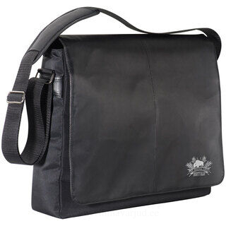 Black laptop bag with PVC flap 2. picture