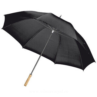Large umbrella with wooden handle