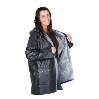 Bicolour reversible raincoat, PVC,XL 2. picture