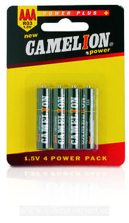 4 Batteries Pack 1,5V AAA/ R03
