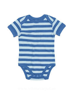 Baby Striped Short Sleeve Bodysuit 7. picture