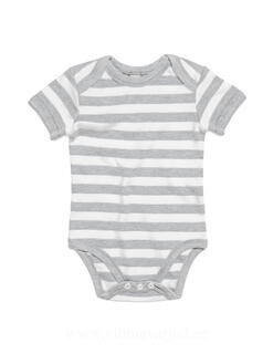 Baby Striped Short Sleeve Bodysuit 6. picture