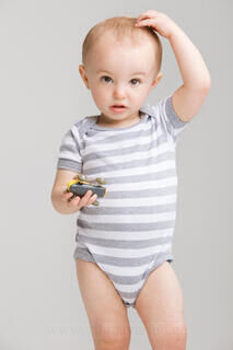 Baby Striped Short Sleeve Bodysuit 5. pilt
