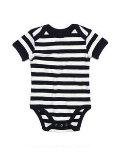 Baby Striped Short Sleeve Bodysuit 4. picture