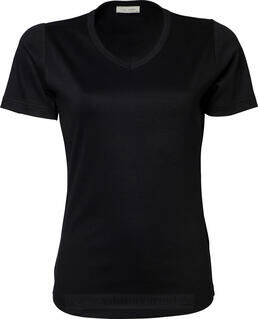 Ladies V-Neck Interlock T-Shirt 5. pilt