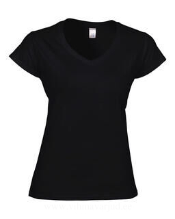 Ladies Softstyle® V-Neck T-Shirt 4. pilt