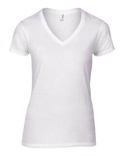 Women`s Fashion Basic V-Neck Tee 4. picture