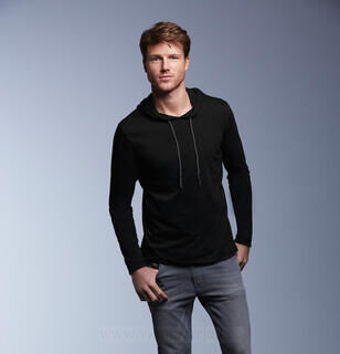 Adult Fashion Basic LS Hooded Tee 2. picture