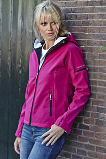 Ladies Hooded Fashion Softshell Jacket 8. picture