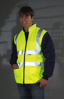 Hi-Vis Quilted Jacket with Zip-Off Sleeves 3. picture