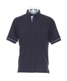Contrast Button Down Collar Polo 7. picture