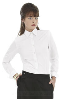 Ladies` Heritage Long Sleeve Poplin Shirt 3. pilt