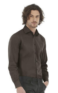 Men`s Black Tie Elastane Longe Sleeve Shirt 5. pilt