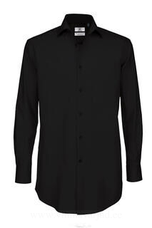 Men`s Black Tie Elastane Longe Sleeve Shirt 11. pilt