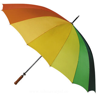 Golf umbrella, rainbow colours